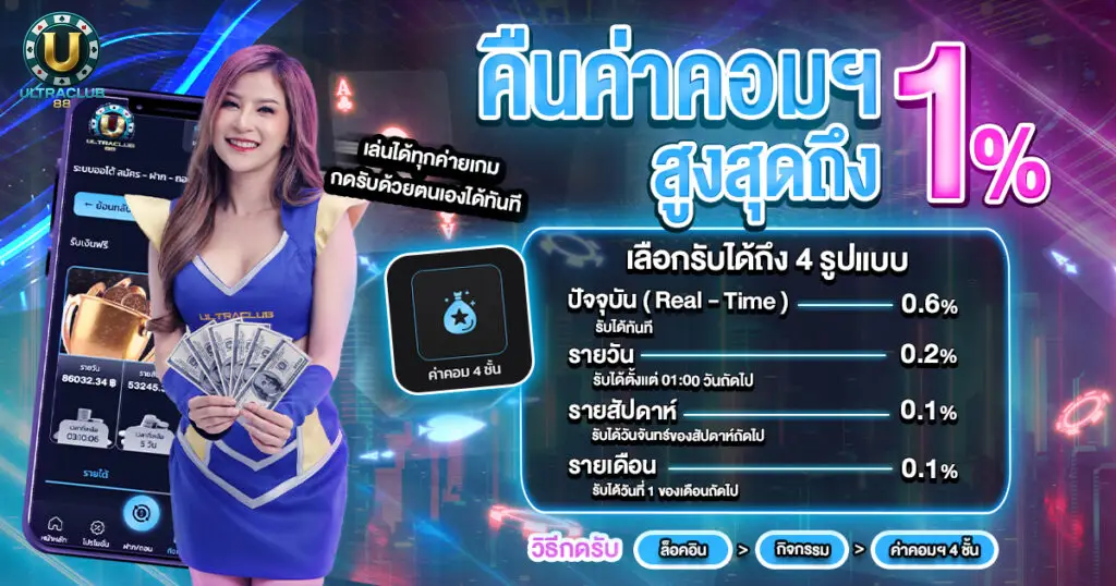 คืนค่าคอมสูงสุด 1%